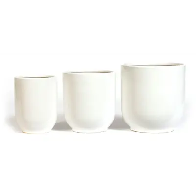 Blomsterpotte Anne Sofie sett à 3 stk hvit