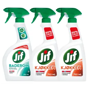 Kit med 1 baderomspray og 2 kjøkkenspray