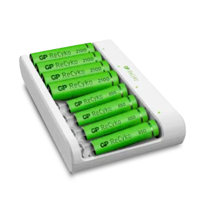 Lader USB inkludert AA + AAA batteri 8 stk