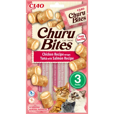 Kattesnacks Wrap kylling-tunfisk-laks 3x30 g