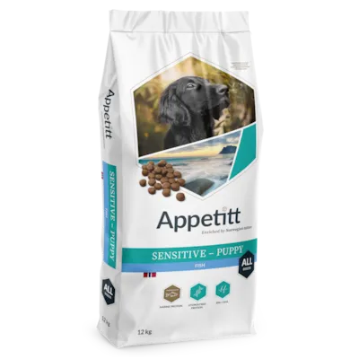 Hundefôr Sensitive Puppy Fish All Breed 12 kg