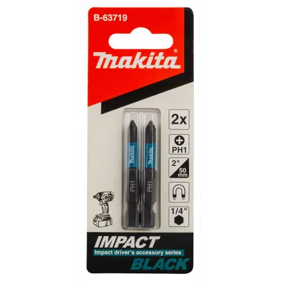Bits PH1 50 mm 1/4" Impact Black, bilde 2