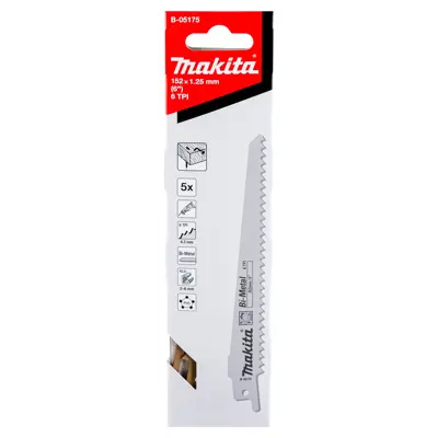 Bajonettsagblad tre og metall 152 mm 5 stk, bilde 2