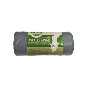 Avfallsposer mørkgrå 30 L