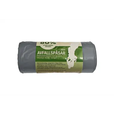 Avfallsposer mørkgrå 30 L