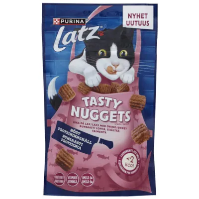 Kattesnacks Tasty Nuggets laks og ørret 50 g