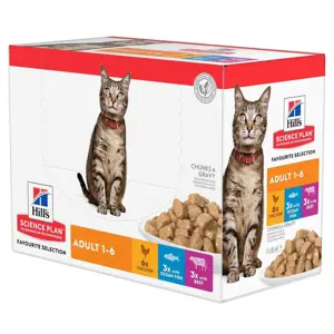 Våtfôr Adult Multipack kylling, havfisk og oksekjøtt 12x85 g