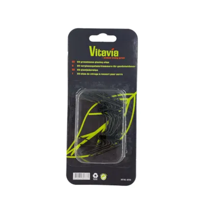 Glassklips til drivhus svart