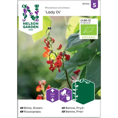 Frø prydbønne Lady Di økologisk