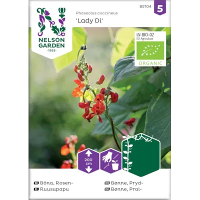 Frø prydbønne Lady Di økologisk
