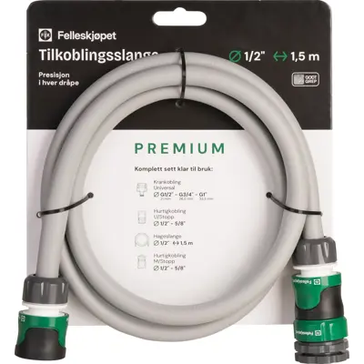 Tilkoblingsslange 1/2" 1,5 m