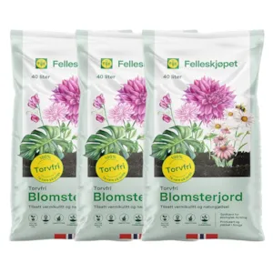 Torvfri blomsterjord 40 L-3 pk