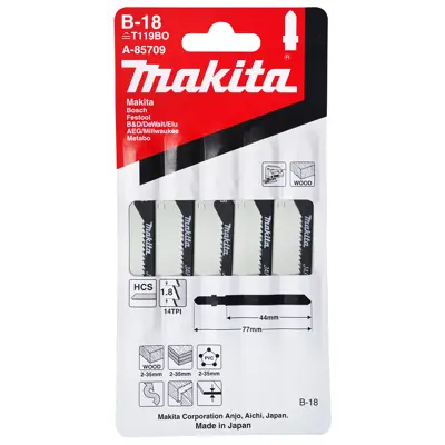 Stikksagblad B18 tre og plast 5 stk, bilde 2