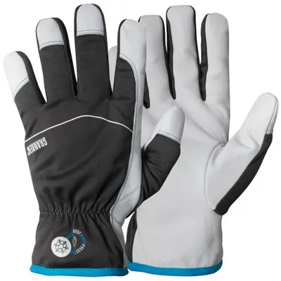 Arbeidshansker geiteskinn grå