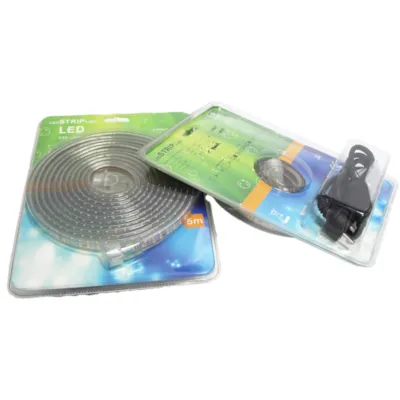 Lyslenke rull varm hvit farge med støpsel 5 m