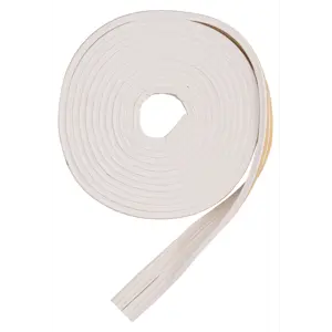 Tetningslist E 9x4 mm 6 m hvit