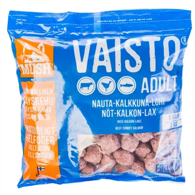 Hundefôr Vaisto hundefòr okse-kalkun-laks frosset 3 kg