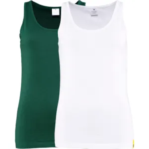Singlet dame grønn 2 pk