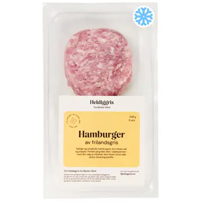 Fryst Hamburger av Frilandsgris 2 pk