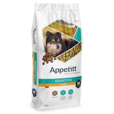 Hundefôr Sensitive Chicken Medium Breed 12 kg