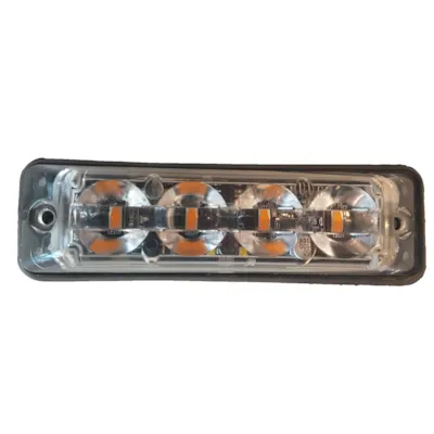 Strobelys LED oransje lys 4x3W