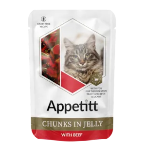 Våtfôr storfekjøtt i gele 85 g