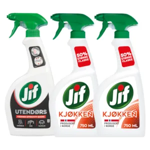 Kit med 1 utendørspray og 2 kjøkkenspray