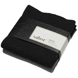 Kjøkkenkluter 2-pk svart, blågrå