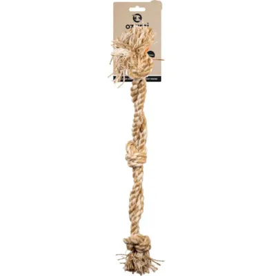 Hundeleke flettet tau med 3 knuter