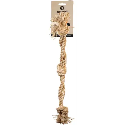 Hundeleke flettet tau med 3 knuter