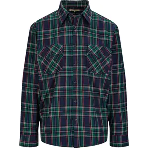 Flanellskjorte kongeblå