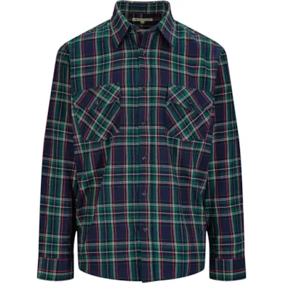 Flanellskjorte kongeblå