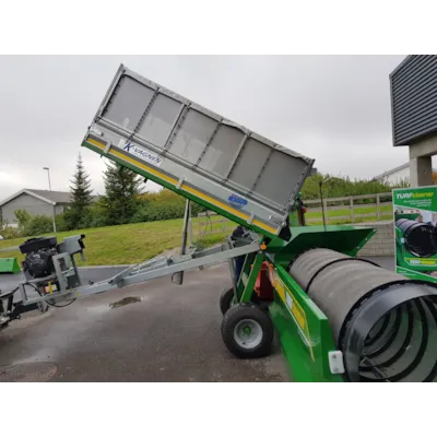 Tilhenger for granulatoppsamling