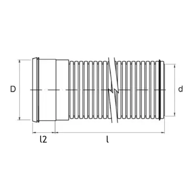 Pragma drensrør 110/97 mm 3 m, bilde 2