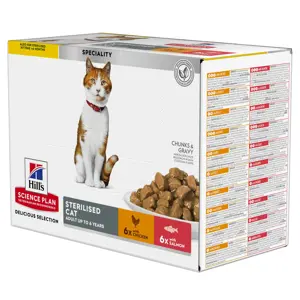 Våtfôr Adult Sterilised laks og kylling 12x85 g