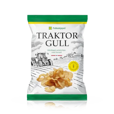 Traktorgull potetchips havsalt 150 g