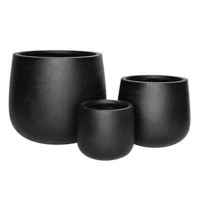 Blomsterpotte sett à 3 stk svart