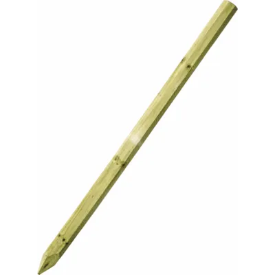 Gjerdestolpe impregnert 6x250 cm 126 stk, bilde 2