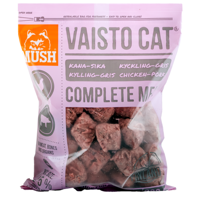 Kattemat Vaisto kylling-gris frosset 800 g
