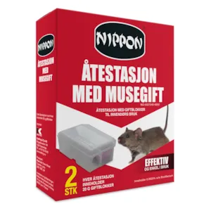 Åtestasjon med musegift 2 stk