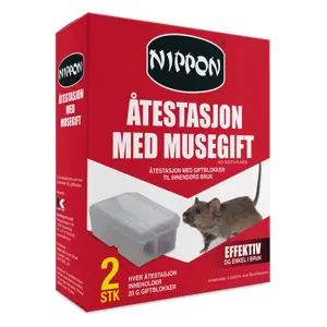 Åtestasjon med musegift 2 stk