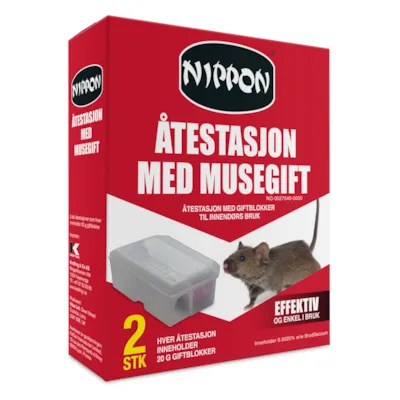 Åtestasjon med musegift 2 stk