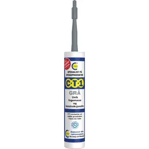 Fugemasse & lim Tribrid grå 290 ml