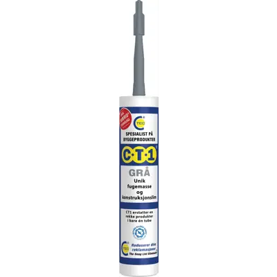 Fugemasse & lim Tribrid grå 290 ml