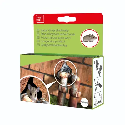 Gnagerstopp stålull 5 cm x 50 cm, bilde 3