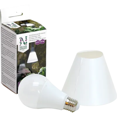 Plantelys LED pære 15 W med skjerm