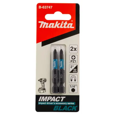 Bits PZ1 50 mm 1/4" Impact Black, bilde 2