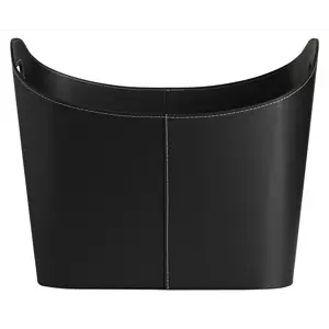 Vedkurv imitert skinn 50x48x38 cm