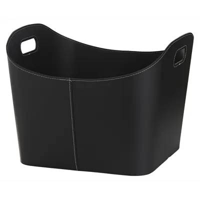 Vedkurv imitert skinn 50x48x38 cm, bilde 2