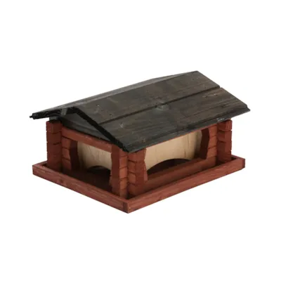 Fuglemater i laftet stil rød/sort